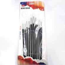 Load image into Gallery viewer, 12Pcs/Lot Black pen-holder White Nylon Hair paint brush