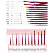 Load image into Gallery viewer, 12Pcs/Lot Nylon Hair Artist Paint Brushes