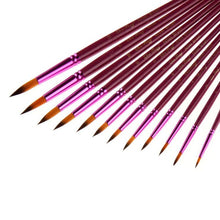 Load image into Gallery viewer, 12Pcs/Lot Nylon Hair Artist Paint Brushes