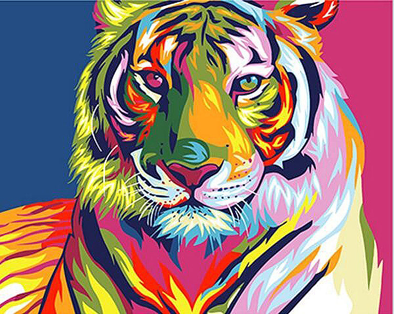 Colourful Tiger Animals Paint by numbers Australia