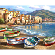 Load image into Gallery viewer, Beach Boats DIY Painting