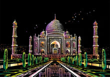 Load image into Gallery viewer, Scratch Art - Taj Mahal