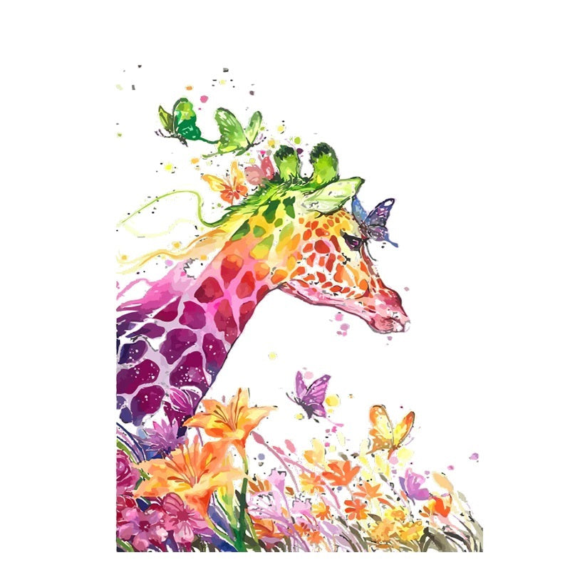 Colourful Giraffe DIY Paint By Numbers kit