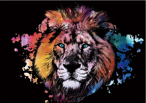 Scratch Art - Lion - Forrest Animals