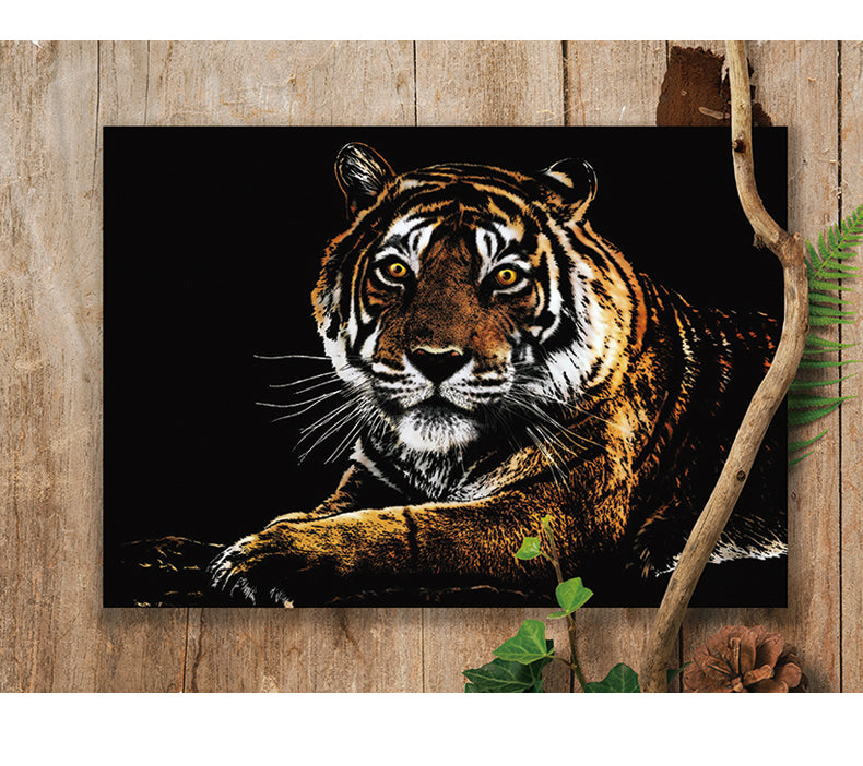 Scratch Art - Tiger - Forrest Animals