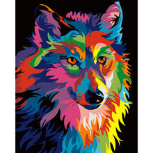 Load image into Gallery viewer, colourful wolf

